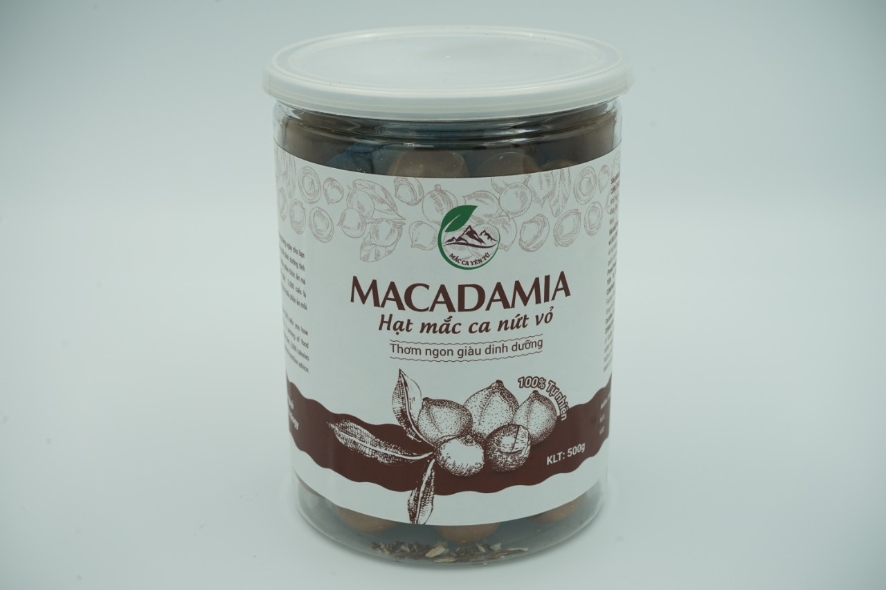 Hạt mắc ca nứt vỏ (lon nhựa 450g)